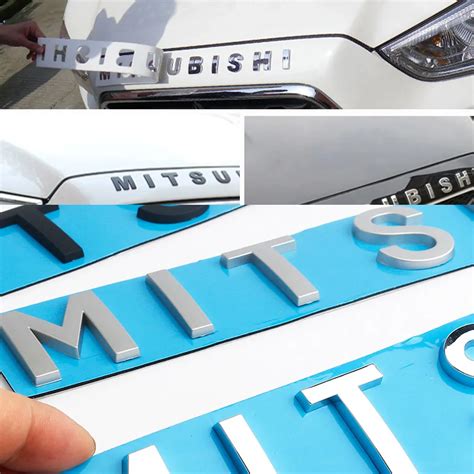 Mitsubishi Montero Lancer Front Hood Emblem Bade Logo Letter Nameplate