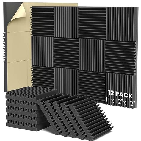 Acoustic Foam Panels2 X 12 X 12 Self Adhesive Sound Proof Reverb