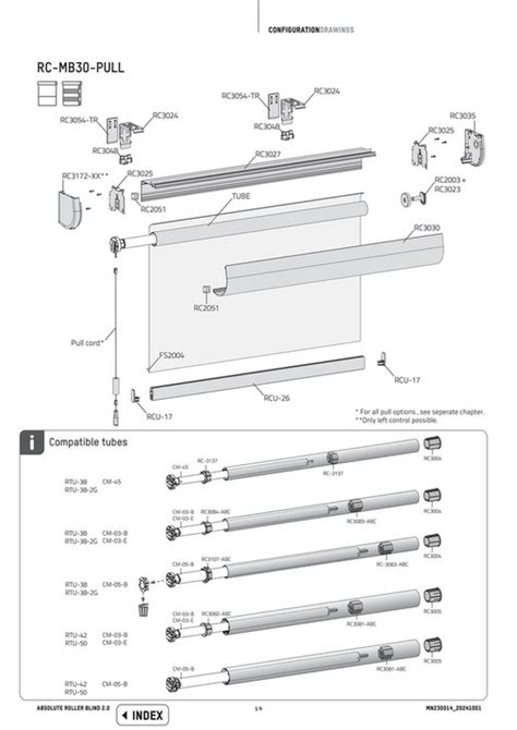 Coulisse Configuration Drawing For Absolute Roller Blind Page 58 59