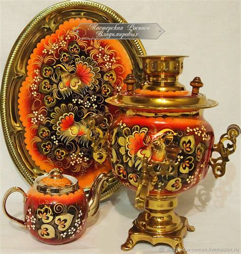 Самовар электрический 3 литра в наборе с подносом и чайником – заказать ...