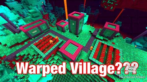 Minecraft Warped Forest Nether Village Youtube