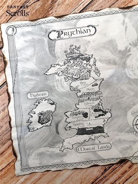 Mapa de Prythian mapa de ACOTAR mapa del reino de las hadas Etsy México