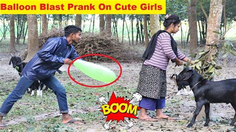 🎈balloon Blast Prank On Cute Girls 😱2022part 9by Prank King 220