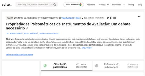 Propriedades Psicométricas De Instrumentos De Avaliação Um Debate