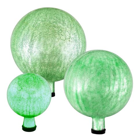 Achla Crackle Glass Gazing Globe Light Green 12