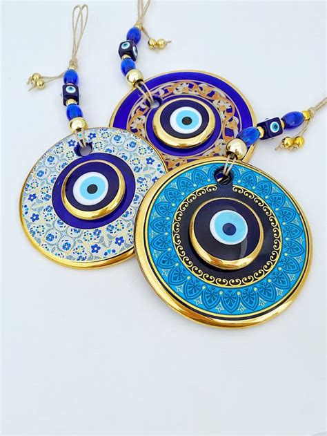 Gold Evil Eye Wall Hanging Handmade Evil Eye Home Decor Evil Eye New