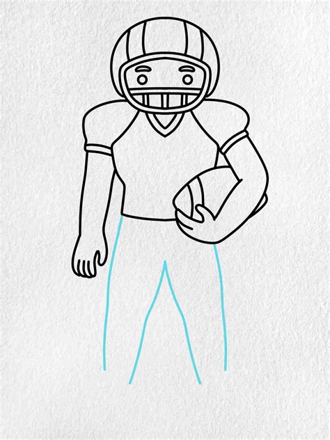 How to Draw a Football Player - HelloArtsy