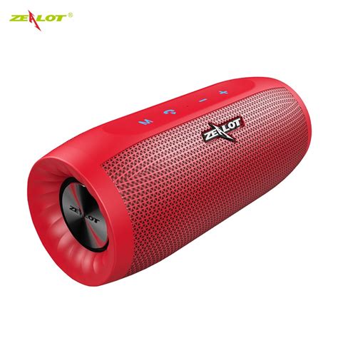 S16 Zealot Portable Bluetooth Speaker Outdoor Hifi Subwoofer Ip4 Waterproof Bass Wireless Column