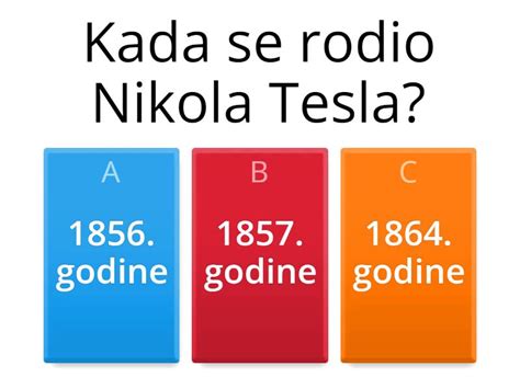 Kviz O Nikoli Tesli Quiz