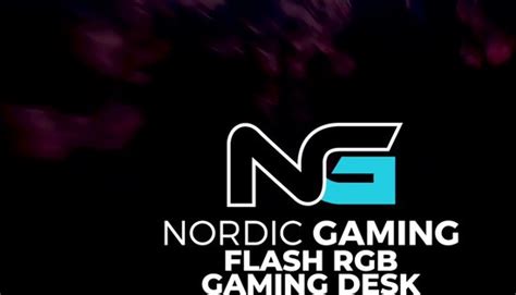 Nordic Gaming Flash Rgb Gametafel Met Glazen Blad En Rgb Zwart Bol