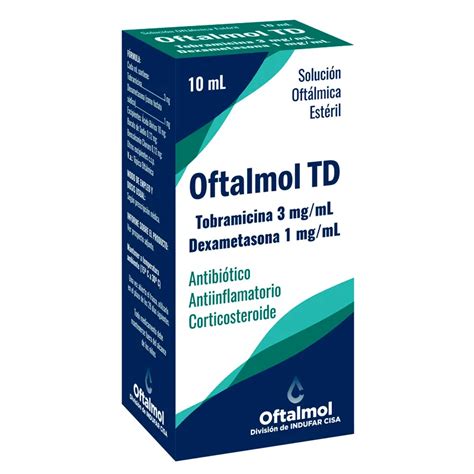 Oftalmol TD Tobramicina 3 Mg Dexametasona 1 Mg Gotas 10 ML Punto Farma