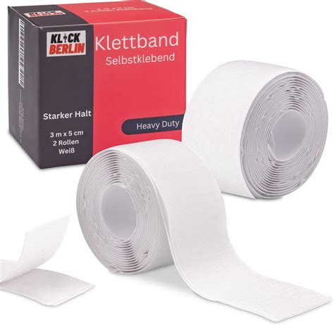 Klick Berlin Klettband Selbstklebend Wei Meter X Cm Extra Stark