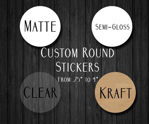 Custom Round Stickers Custom Labels Round Labels Custom Clear Stickers ...