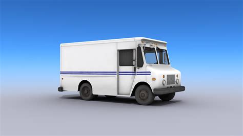 ArtStation - USPS Mail Truck Low-poly 3D model | Game Assets