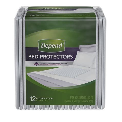 Depend Incontinence Bed Protectors Disposable Underpad Overnight Absorbency 12 Ct Walmart