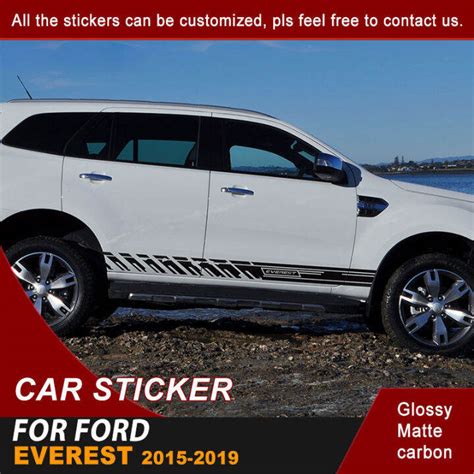 Side Body Racing Stripe Graphic Vinyl Car Decals Accessories For Ford