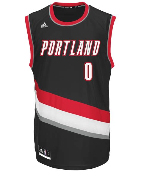 Lyst Adidas Mens Damian Lillard Portland Trail Blazers Rev 30 Replica