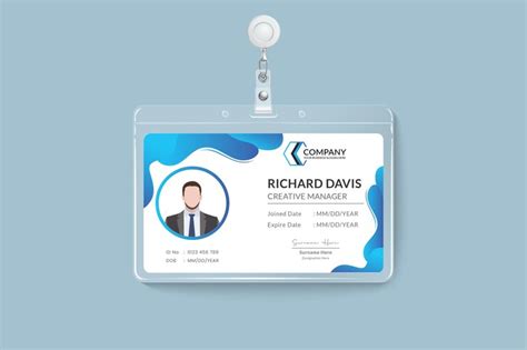 Premium Vector Gradient Luxury Modern Creative Employee Id Card Design