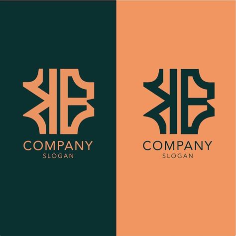 Premium Vector Modern Monogram Initial Letter Kb Logo Design Template