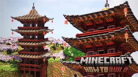 Minecraft How To Build A Japanese Cherry Blossom Tower Japanese