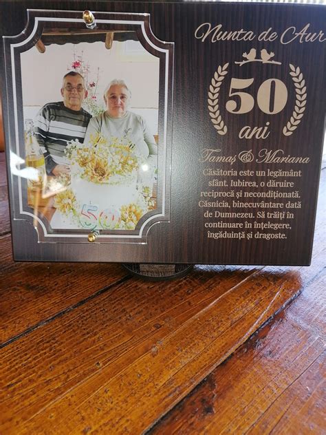 placheta personalizata aniversare  ani nunta de aur