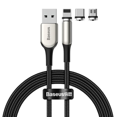 Baseus Zinc Magnetic Cable Kit Micro Type C IP Charging At Mighty