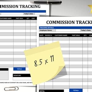 Employee Commission Tracker HR Payroll Word Template - Etsy