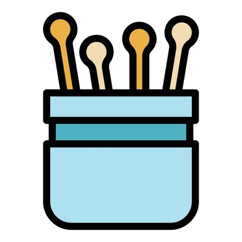 Toothpick Plastic Box Icon Color Outline Vector 15662999 Vector Art At