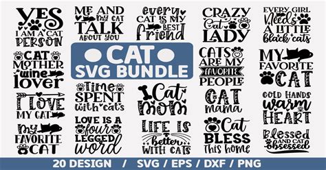 Cat Svg Bundle Bundle · Creative Fabrica