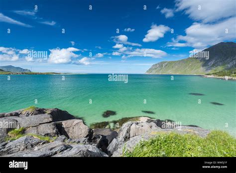 Summer in Lofoten Islands in Norway Stock Photo - Alamy