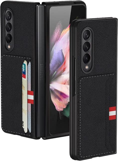 Shieid Samsung Fold 3 Case Galaxy Fold 3 5g Case With Leather Wallet Card Holder Phone Case