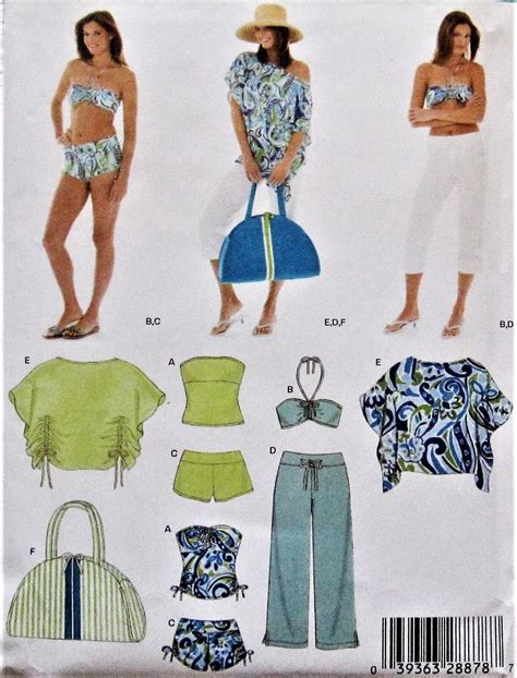 Beachwear Sewing Pattern Uncut New Look Sizes Etsy In