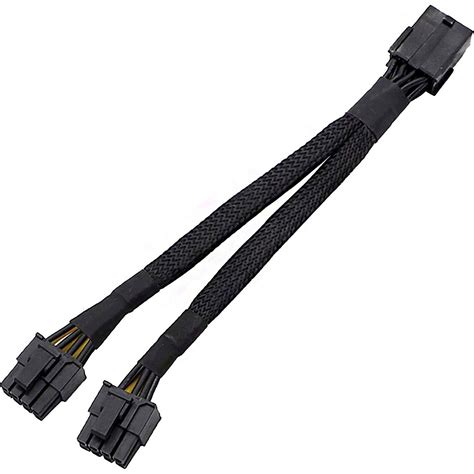 Computer 8 Pin Female Braided Sleeved Pcie Gpu Minig Power Cable