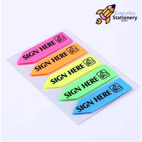 Sign Here Stickers For Officer With Variation Colour Arrow Penanda