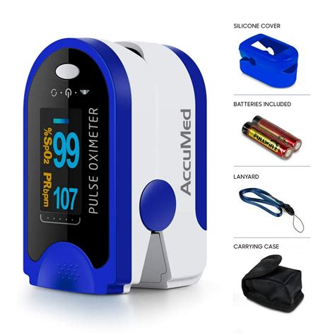 Accumed Pulse Oximeter Sp02 Finger Blood Pulse Oxygen Monitor W