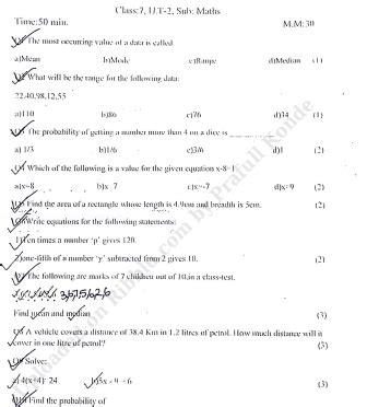 Mcq Questions For Class Maths Chapter Wise With Answers