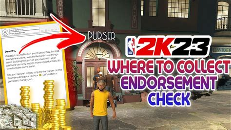 How To Get Your Endorsement Check Vc In Nba 2k23 Mycareer Youtube