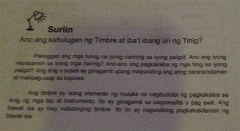 Suriin Ano Ang Kahulugan Ng Timbre At Ibat Ibang Uri Ng Tinig