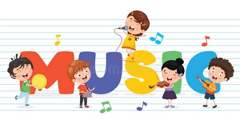 Vector Illustration of Children Music Background Stock Vector ...