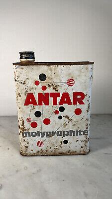 Ancien Bidon D Huile Antar Molygraphite Collectionneur Automobilia