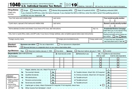 Printable Tax Form