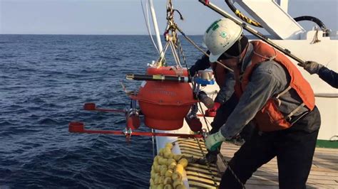 Ocean Bottom Seismometer Deployment Youtube