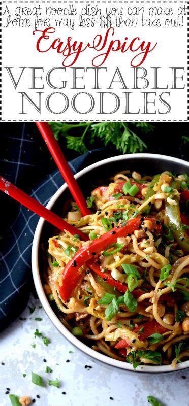 Easy Spicy Vegetable Noodles Lord Byrons Kitchen