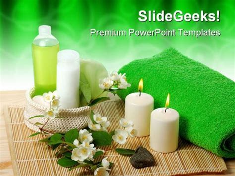 Green Spa Beauty Powerpoint Templates And Powerpoint Backgrounds 0311 Powerpoint Slide