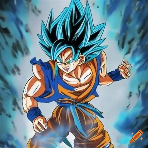 Dragon Ball Super Super Saiyan Blue Goku Anime Style On Craiyon