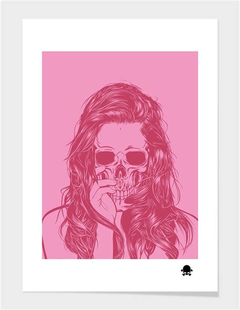 Skull Girl Art Print By Gerrel Saunders Numbered Edition From