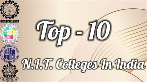 Top Nit Colleges In India Youtube