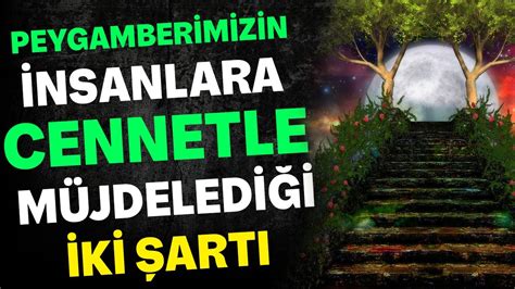 PEYGAMBERİMİZİN İNSANLARA CENNETLE MÜJDELEDİĞİ İKİ ŞARTI dini