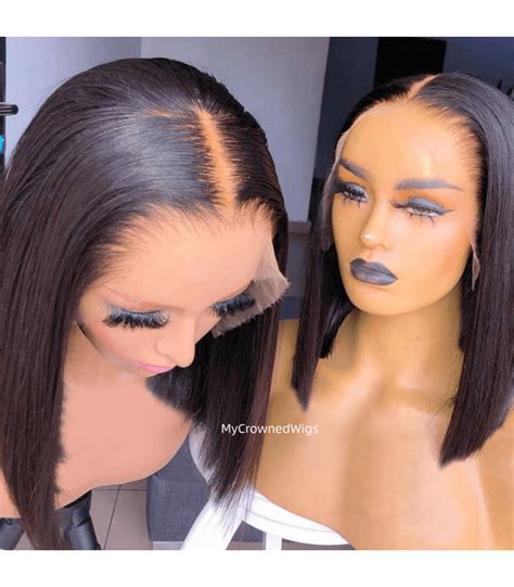 Skin Melt Blunt Cut Bob Hd Lace Front Wigs Hd My Crowned Wigs