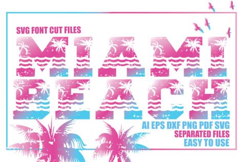 Miami Beach Svg Cut Files Graphic By Ktwop · Creative Fabrica